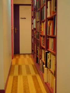 Grande bibliothèque dans un couloir (2009)