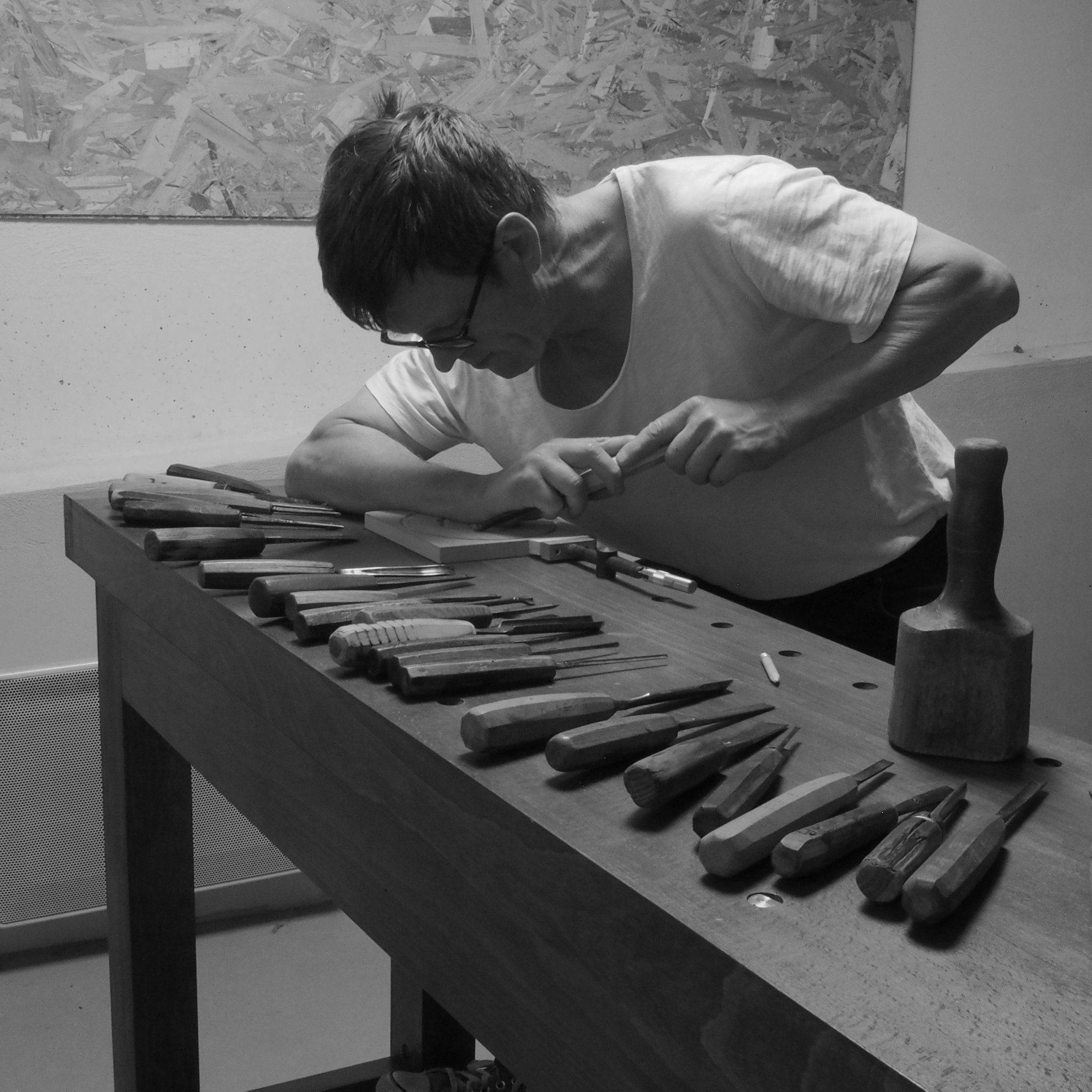 Sculpture dans l'atelier (2023)