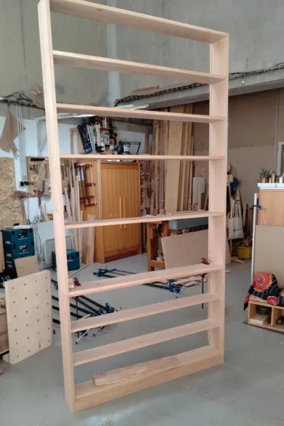 Bibliothèque en chêne - montage