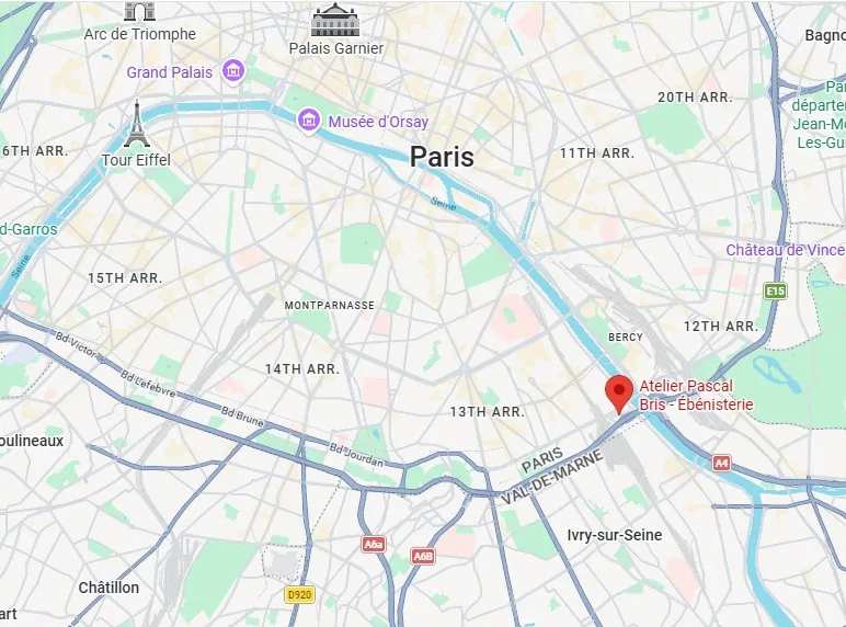 maps Atelier Pascal Bris Ebeniste